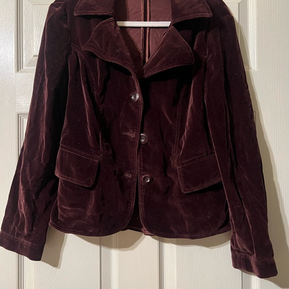 Jackets & Blazers - Velvet Burgundy Women's Jacket